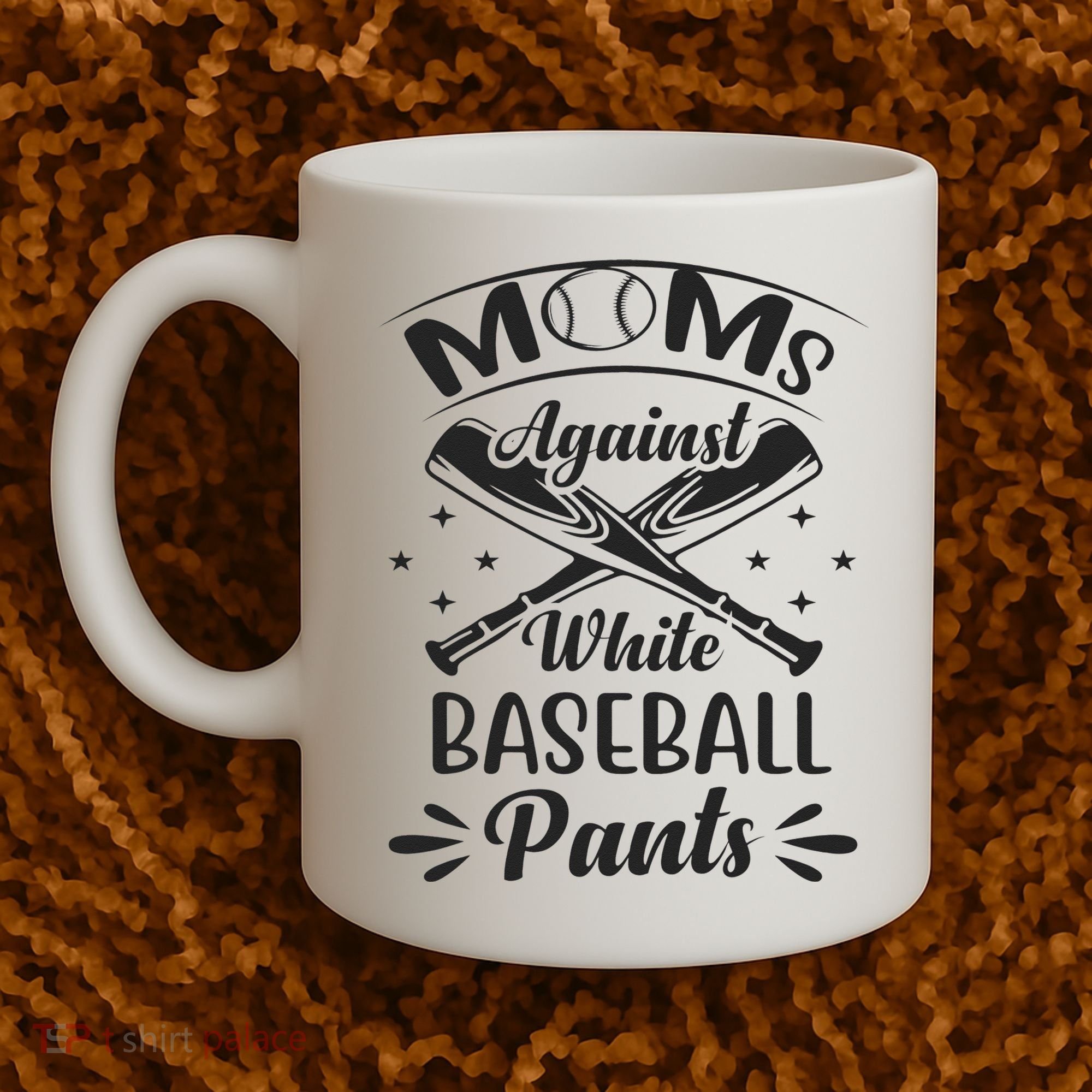 Moms Against White Baseball Pants Coffee Mug