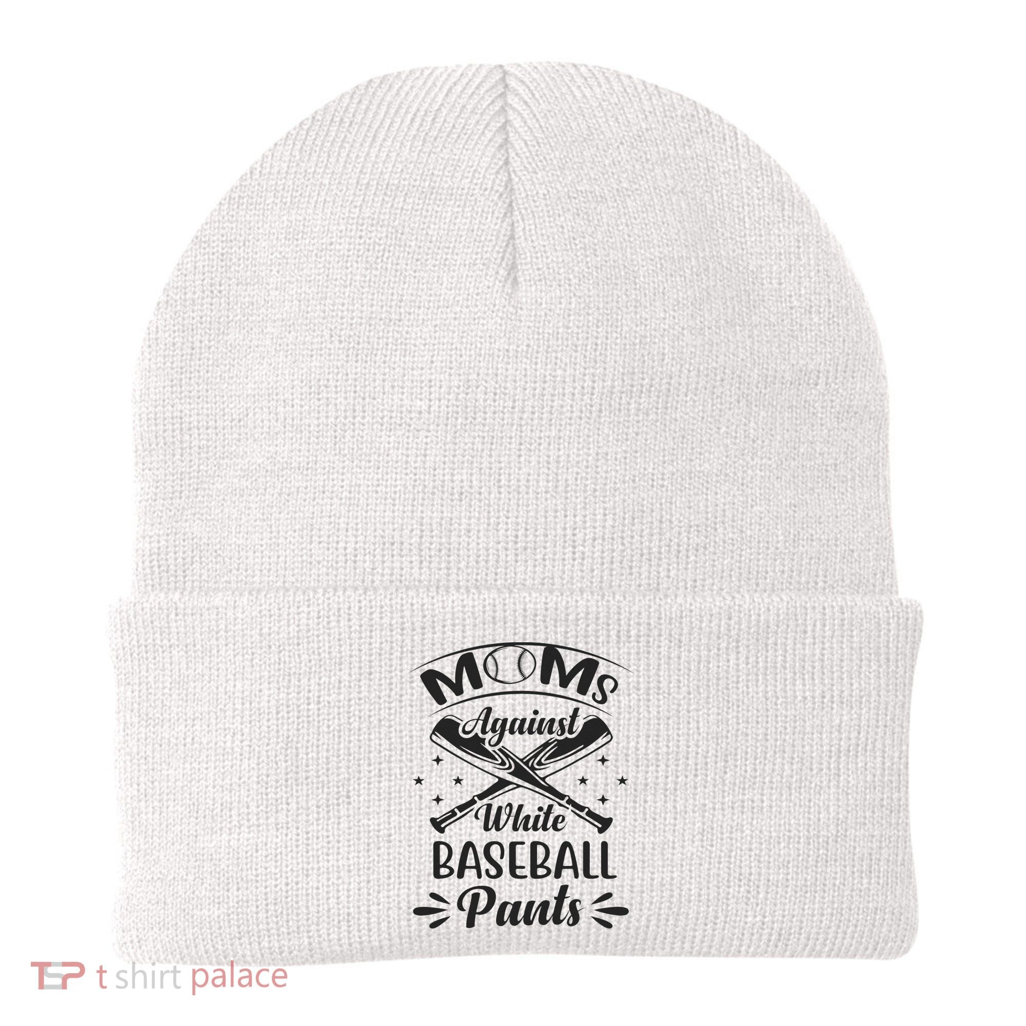 Moms Against White Baseball Pants Beanie