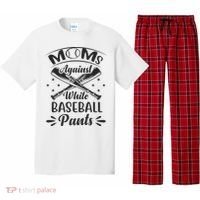 Moms Against White Baseball Pants Pajama Set thumb 0