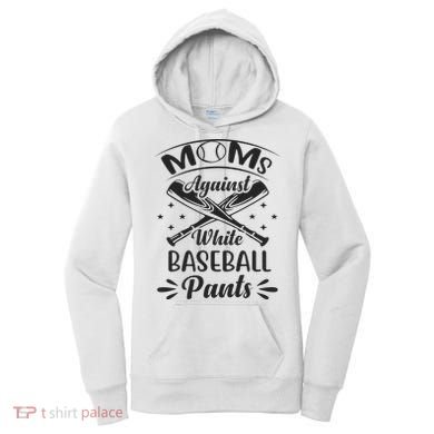 Moms Against White Baseball Pants Women's Hoodie