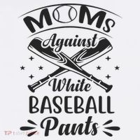 Moms Against White Baseball Pants Women's Hoodie thumb 2