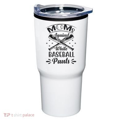 Moms Against White Baseball Pants Tumbler