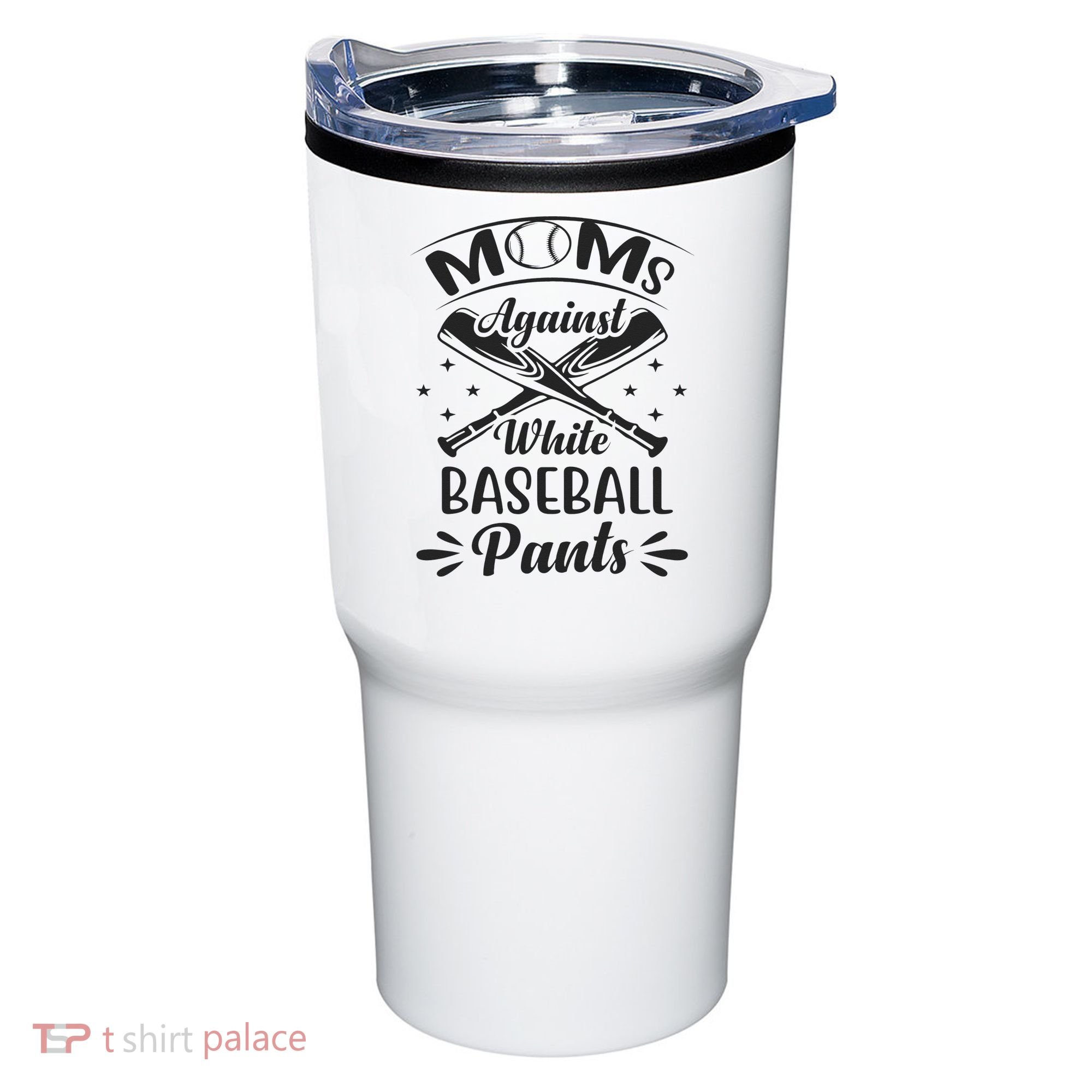 Moms Against White Baseball Pants Tumbler