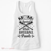 Moms Against White Baseball Pants Women's Tank Top thumb 0