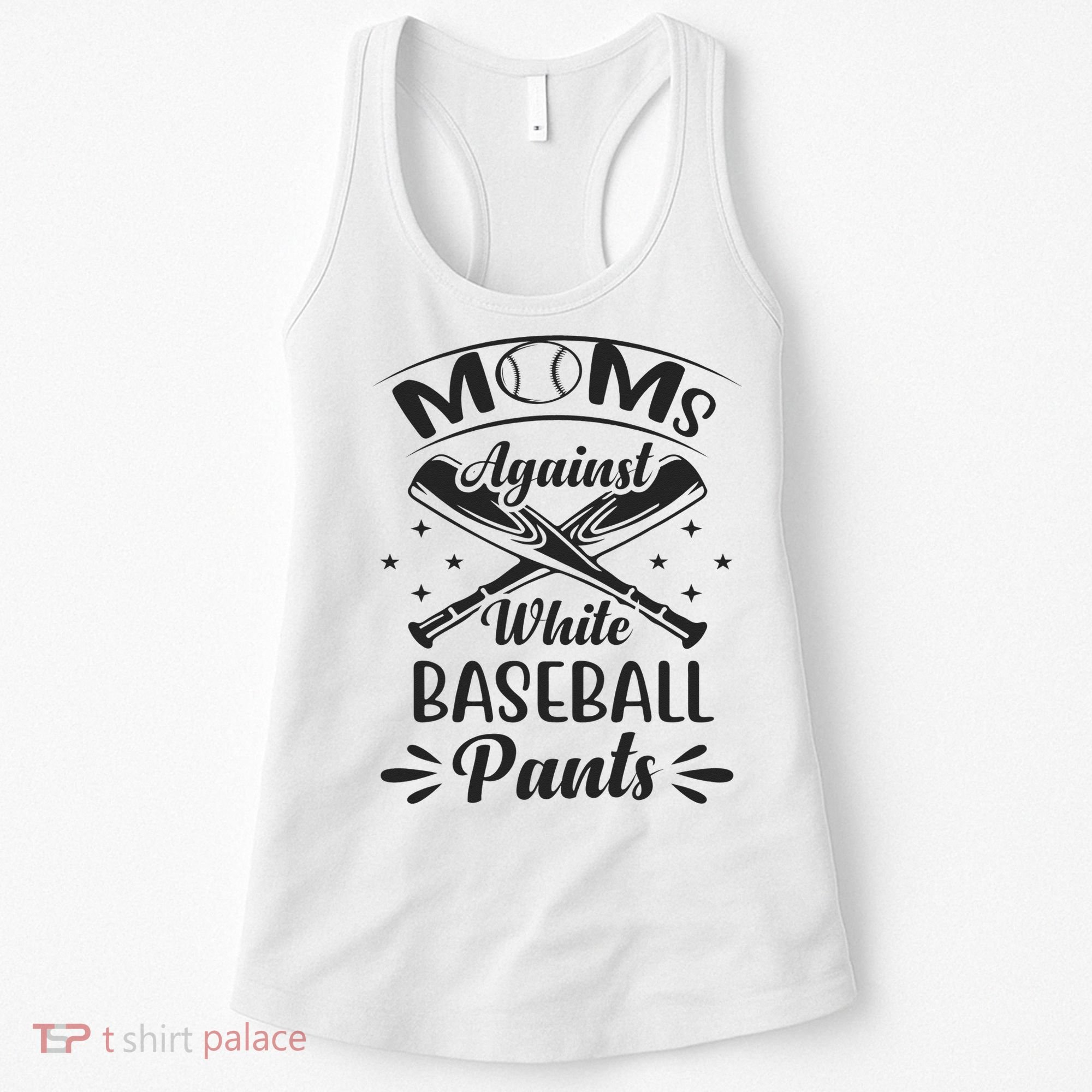 Moms Against White Baseball Pants Women's Tank Top