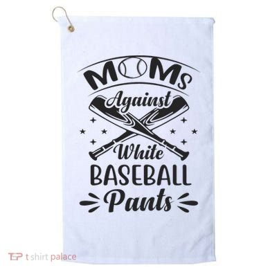 Moms Against White Baseball Pants Golf Towel