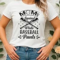Moms Against White Baseball Pants Women's T-Shirt thumb 2