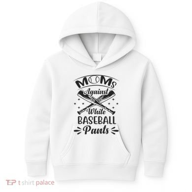 Moms Against White Baseball Pants Kids Hoodie