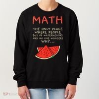 Math And Watermelons Mathematics Calculation Numbers Women's Sweatshirt thumb 0