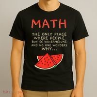 Math And Watermelons Mathematics Calculation Numbers T-Shirt thumb 3