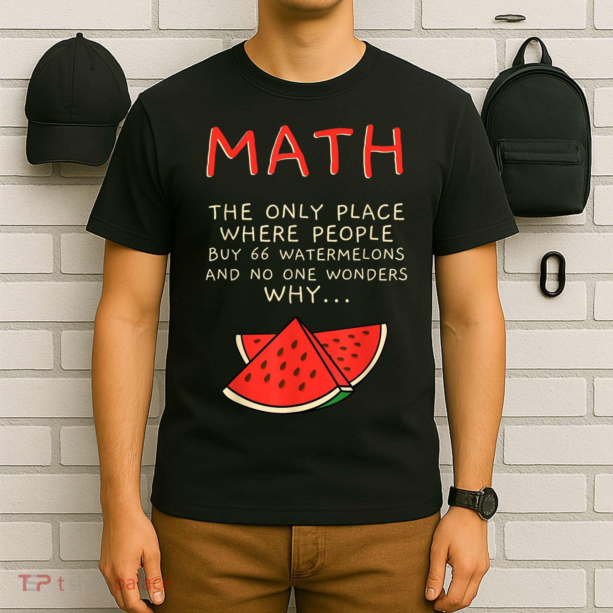 Math And Watermelons Mathematics Calculation Numbers T-Shirt