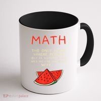 Math And Watermelons Mathematics Calculation Numbers Coffee Mug thumb 1
