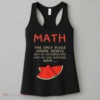 Math And Watermelons Mathematics Calculation Numbers Women's Tank Top thumb 3