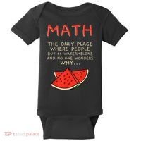 Math And Watermelons Mathematics Calculation Numbers Baby Bodysuit thumb 0