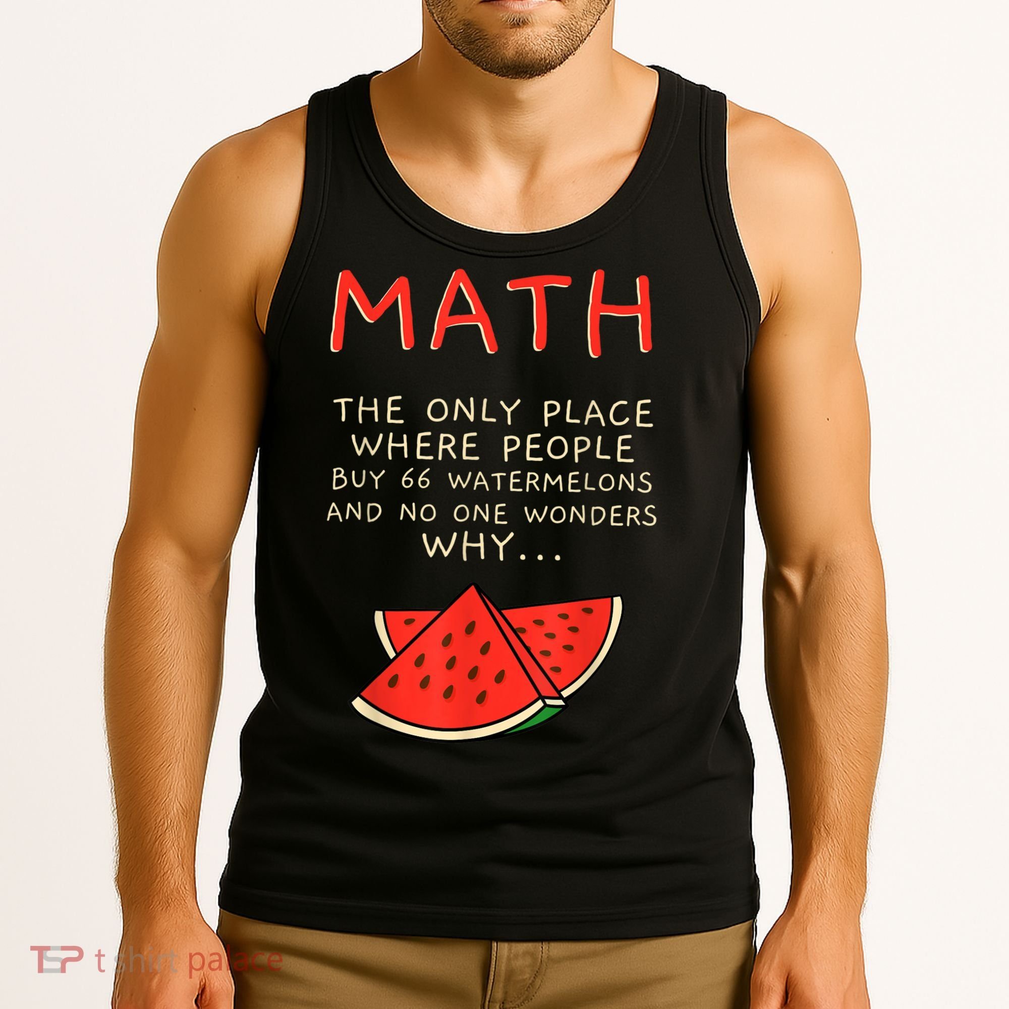 Math And Watermelons Mathematics Calculation Numbers Tank Top