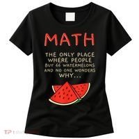 Math And Watermelons Mathematics Calculation Numbers Women's T-Shirt thumb 0