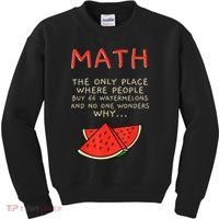Math And Watermelons Mathematics Calculation Numbers Kids Sweatshirt thumb 0