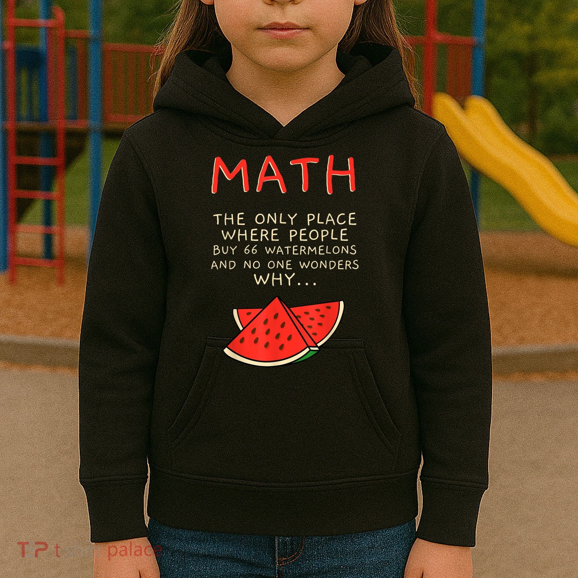 Math And Watermelons Mathematics Calculation Numbers Kids Hoodie