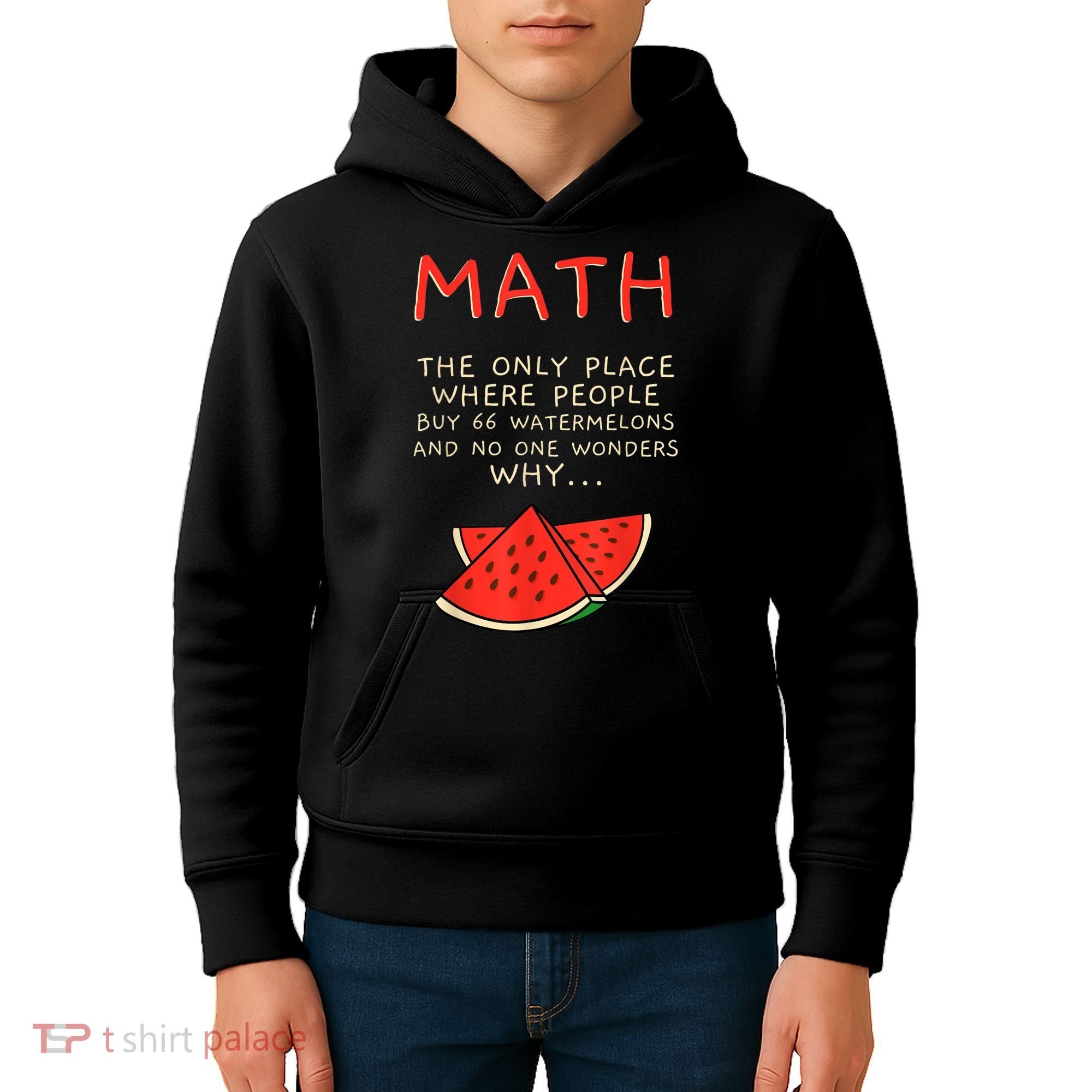 Math And Watermelons Mathematics Calculation Numbers Kids Hoodie