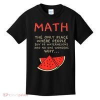 Math And Watermelons Mathematics Calculation Numbers Kids T-Shirt thumb 0