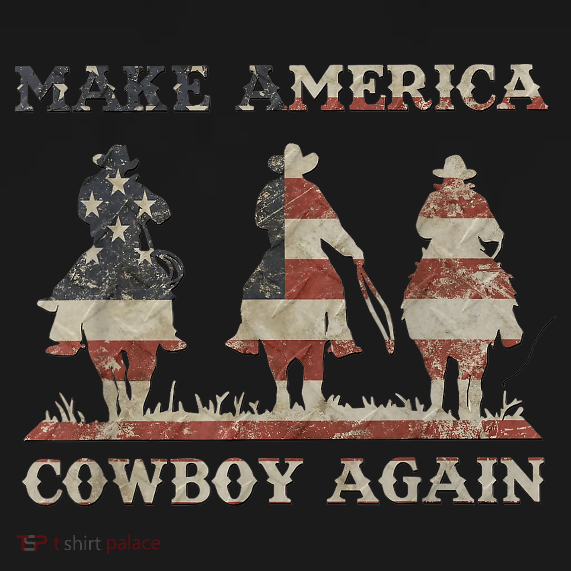 Make America Western Cowboy Again Retro 4th Of July Usa Flag Women's Hoodie