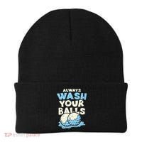 Mens Always Wash Your Balls Funny Gift Funny Joke Golf Professional Gift Beanie thumb 0