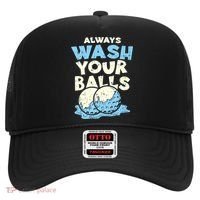 Mens Always Wash Your Balls Funny Gift Funny Joke Golf Professional Gift Hat thumb 0
