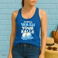 Mens Always Wash Your Balls Funny Gift Funny Joke Golf Professional Gift Women's Tank Top thumb 2