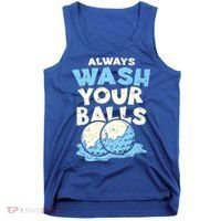 Mens Always Wash Your Balls Funny Gift Funny Joke Golf Professional Gift Tank Top thumb 0