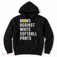 Moms Against White Softball Pants Hoodie thumb 0