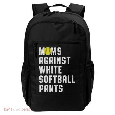 Moms Against White Softball Pants Backpack