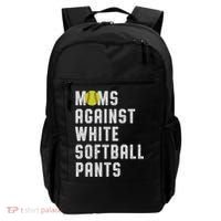 Moms Against White Softball Pants Backpack thumb 0