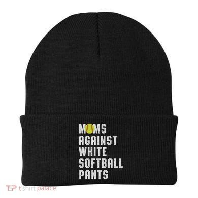 Moms Against White Softball Pants Beanie