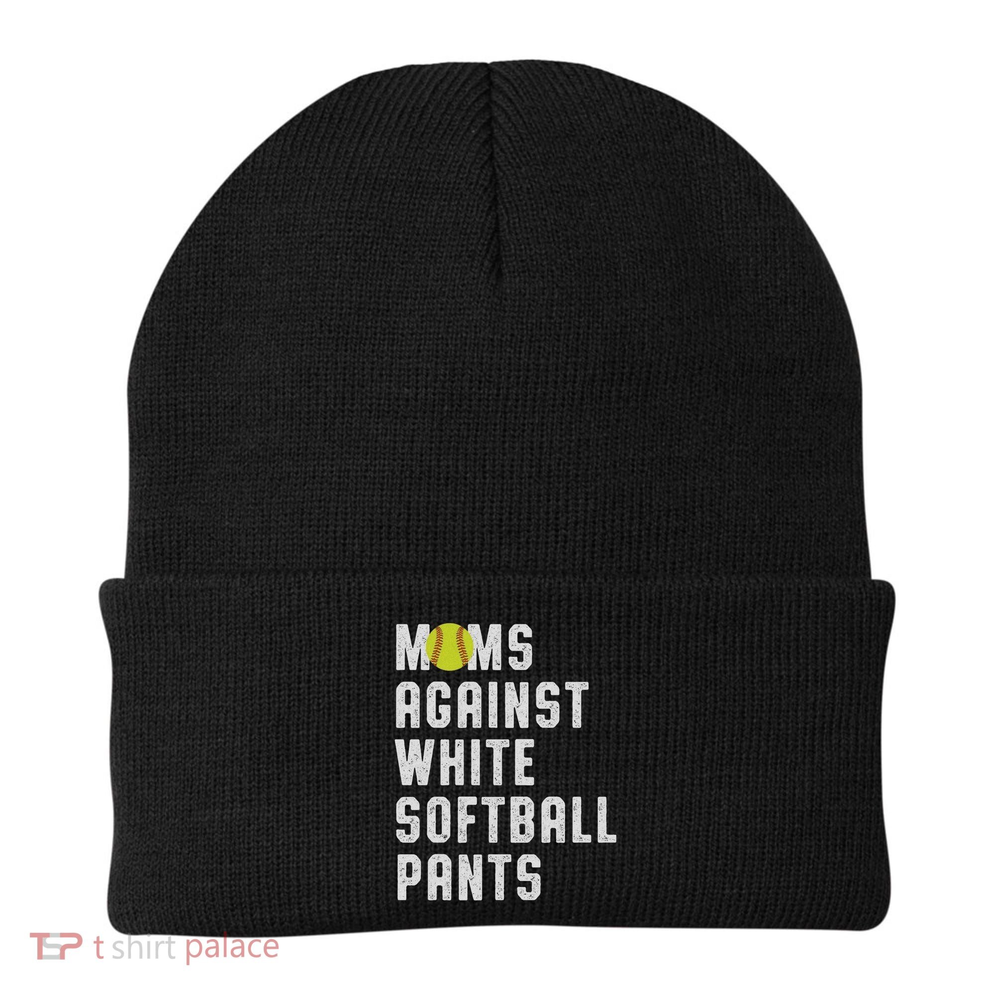 Moms Against White Softball Pants Beanie