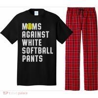 Moms Against White Softball Pants Pajama Set thumb 0
