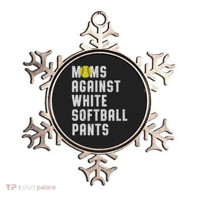 Moms Against White Softball Pants Ornament