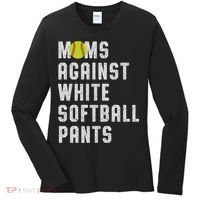 Moms Against White Softball Pants Women's Long Sleeve Shirt thumb 0