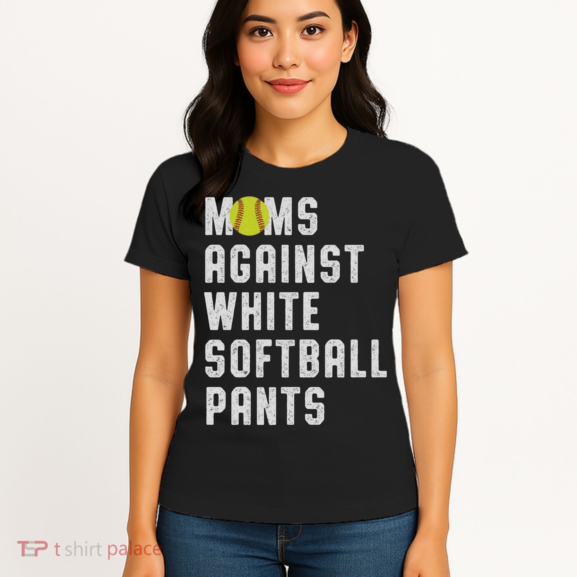 Moms Against White Softball Pants Women's T-Shirt