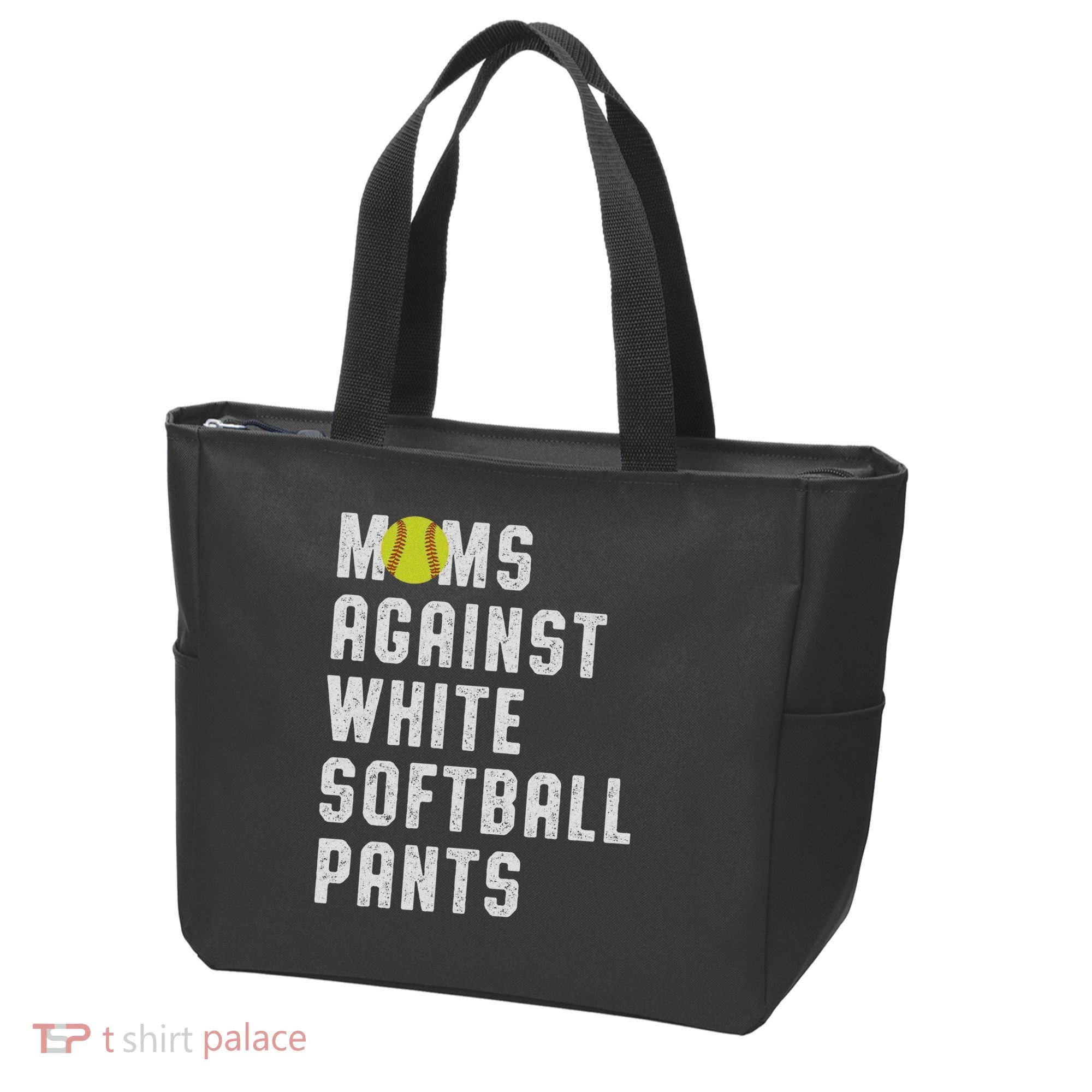 Moms Against White Softball Pants Tote Bag