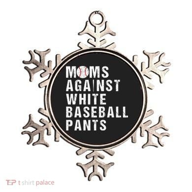Moms Against White Baseball Pants Ornament