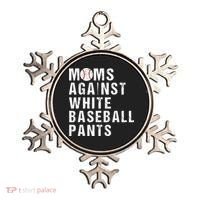 Moms Against White Baseball Pants Ornament thumb 0