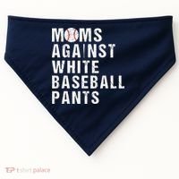 Moms Against White Baseball Pants USA-Made Doggie Bandana thumb 0