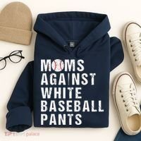 Moms Against White Baseball Pants Hoodie thumb 4
