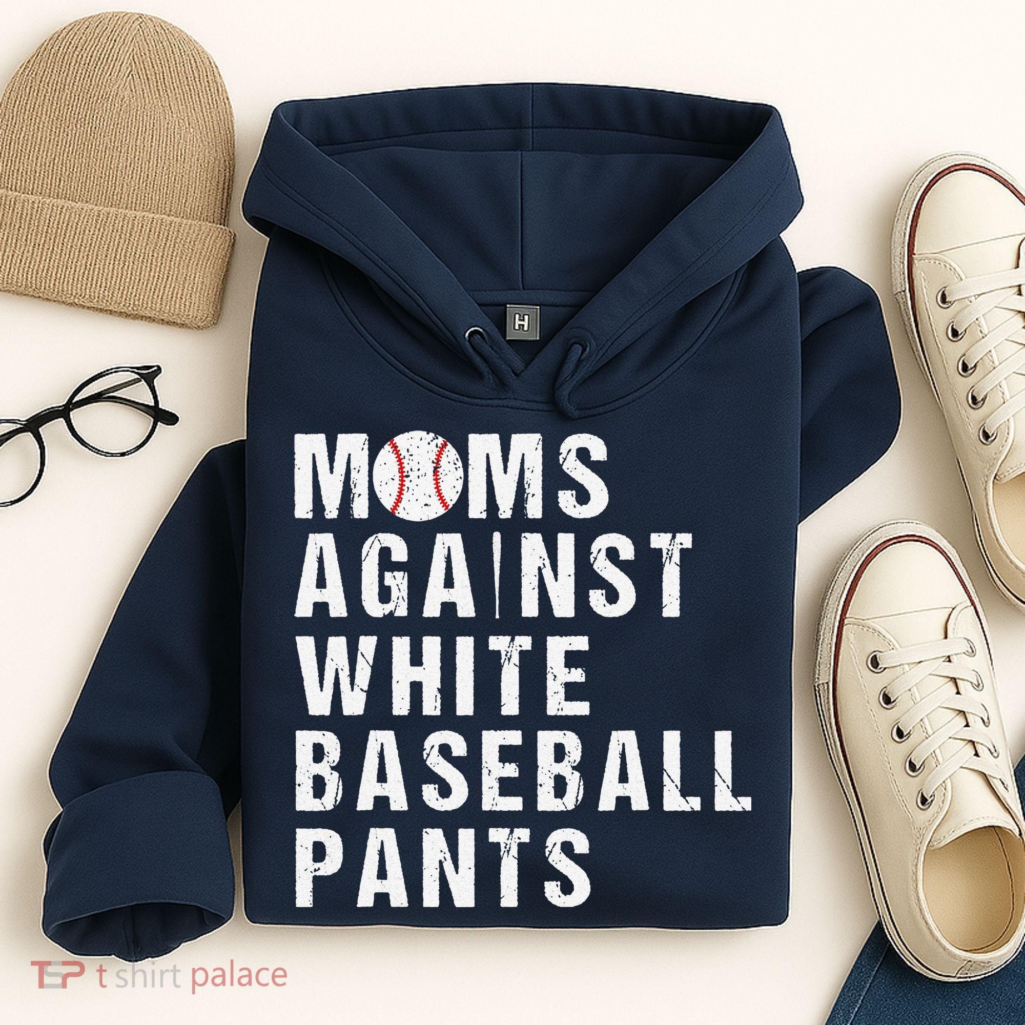 Moms Against White Baseball Pants Hoodie