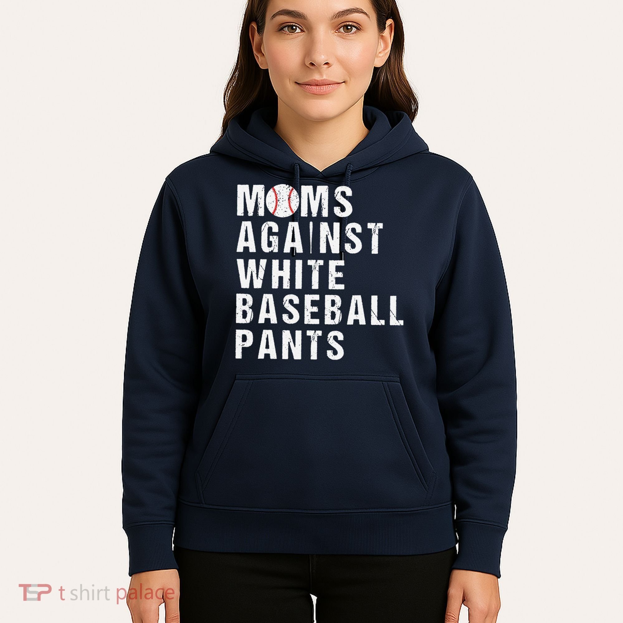 Moms Against White Baseball Pants Hoodie