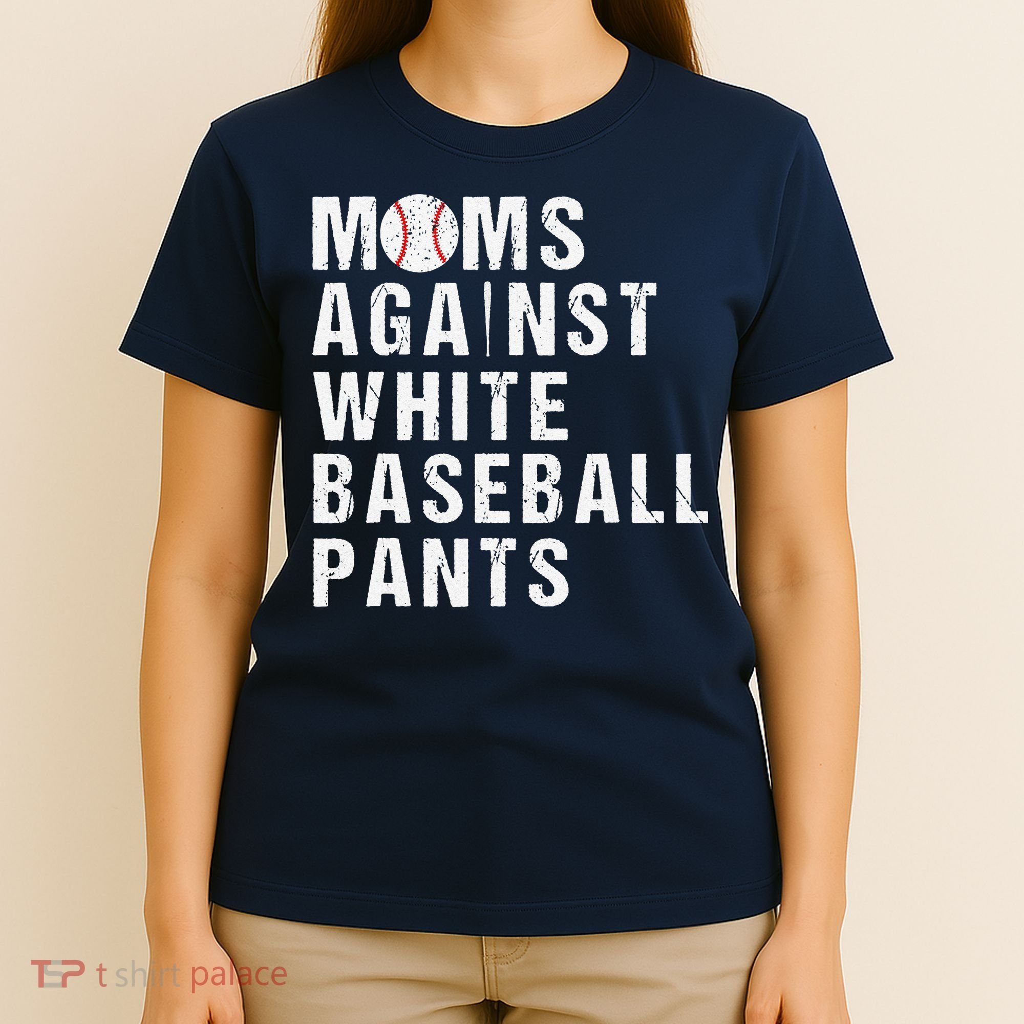 Moms Against White Baseball Pants T-Shirt