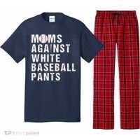 Moms Against White Baseball Pants Pajama Set thumb 0