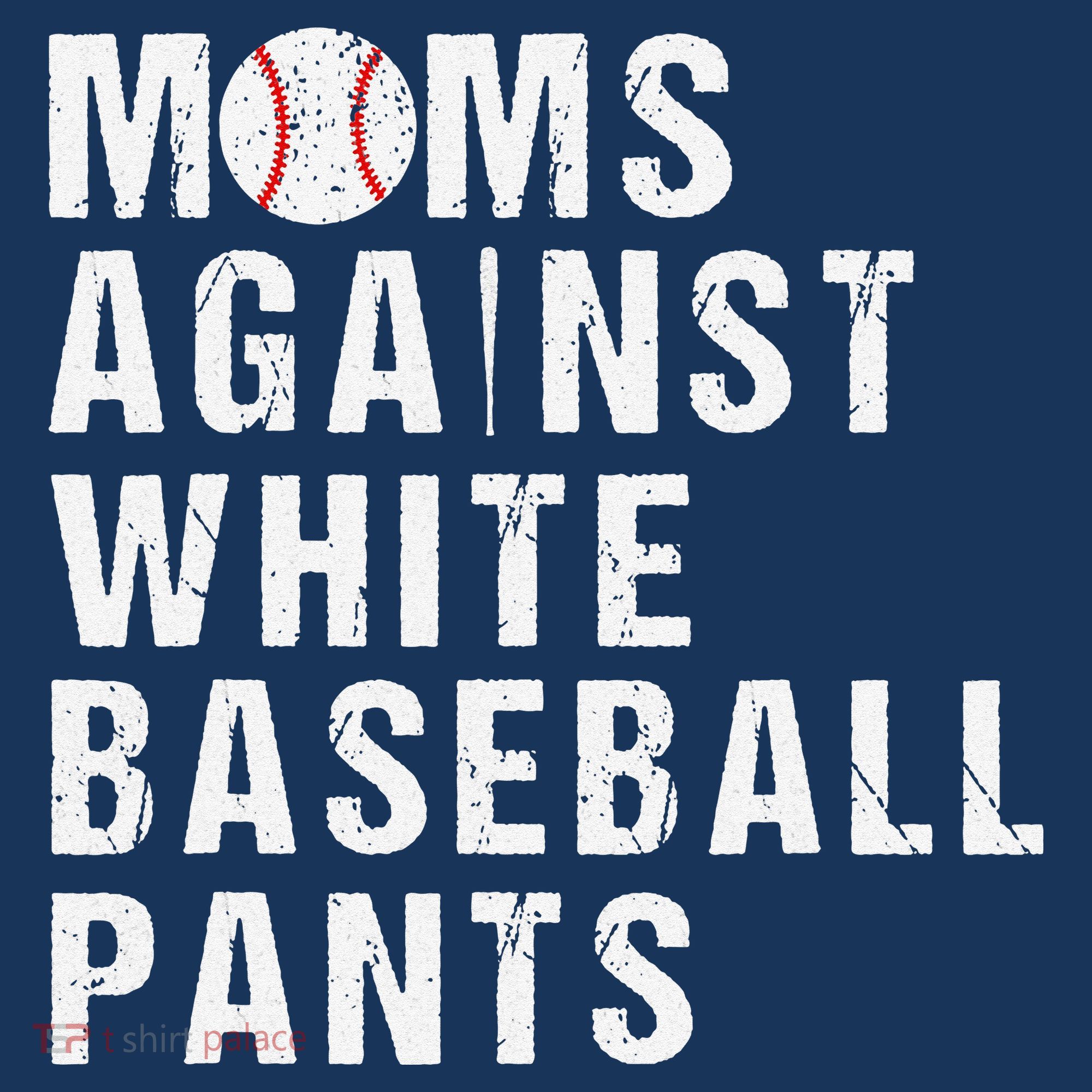 Moms Against White Baseball Pants Women's Hoodie