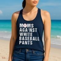Moms Against White Baseball Pants Women's Tank Top thumb 2