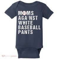 Moms Against White Baseball Pants Baby Bodysuit thumb 0